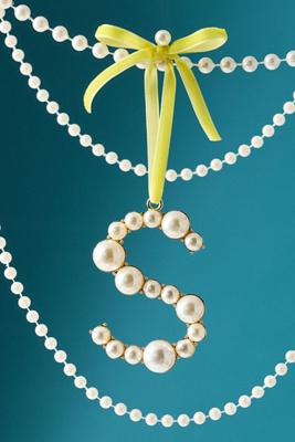 Pearl Monogram Ornament