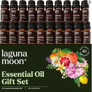 Lagunamoon Essential Oils Set, Top 20 Gift Set Oils for Diffusers,