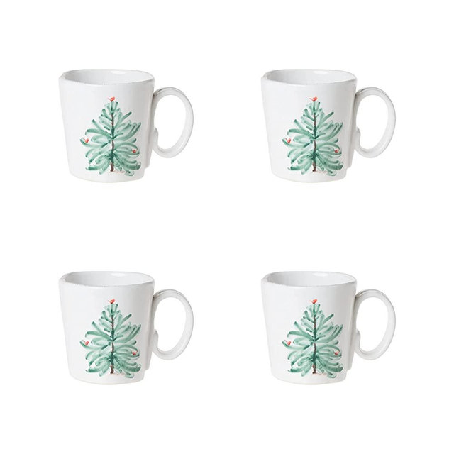 Vietri Lastra Holiday Collection Italian Dinnerware Sets (Mugs, Set of 4)