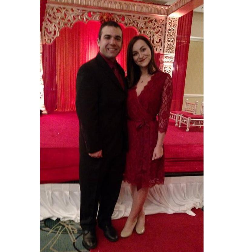 First wedding date - at Eden's cousin Leah's wedding in 2016