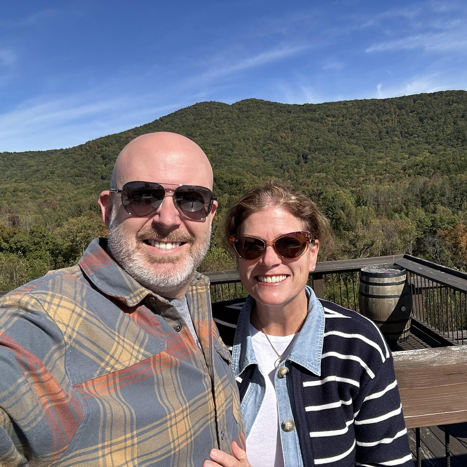 Blue Ridge Mountains - only 2 hours from Chatt and another favorite of ours!  So much so that is why we chose Overlook 55, October 2025