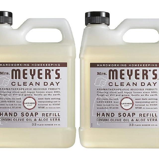 Mrs. Meyer's Clean Day Hand Soap Refill Lavender Multi-Packs 33 Fl Oz (Pack of 2)
