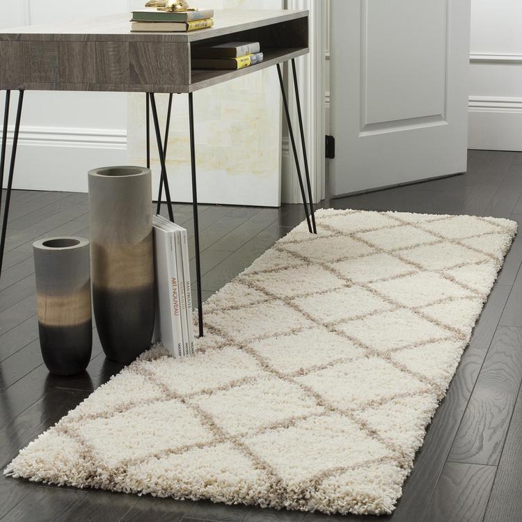 Hudson Diamond Shag Runner