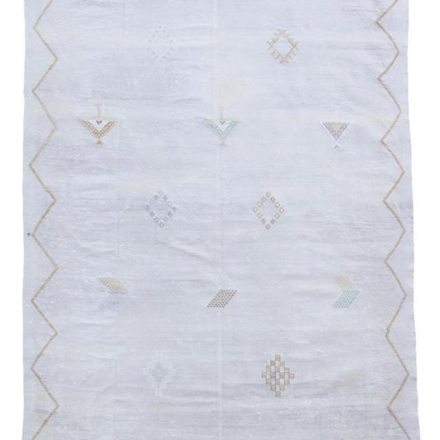 Rug Sale Vintage Light Blue Moroccan Rug Cactus Silk Kilim