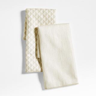 Modern Check Recycled Dish Towel, Set of 2