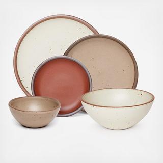 Potters 5-Piece Assorted Dinnerware Set, Service for 1