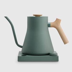 Electric Kettle in Smoke Green with Maple