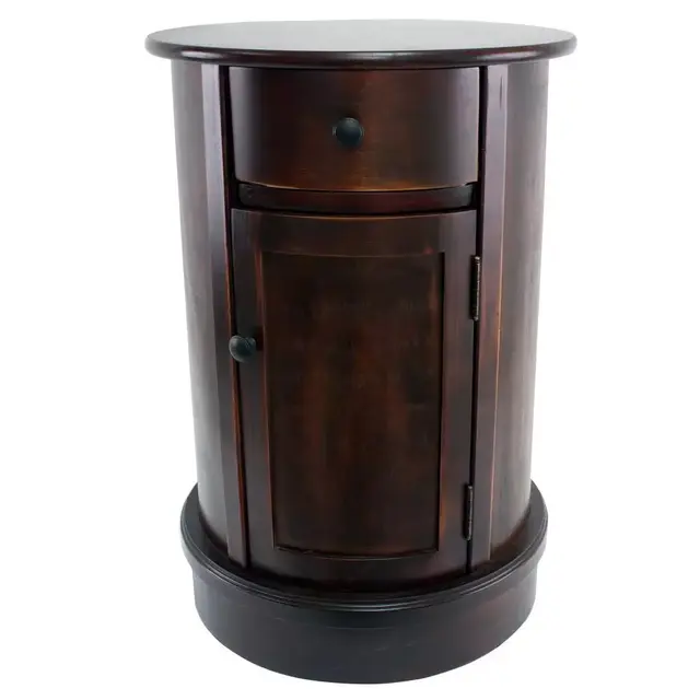 Vintage Cherry 1-Door and 1-Drawer End Table
