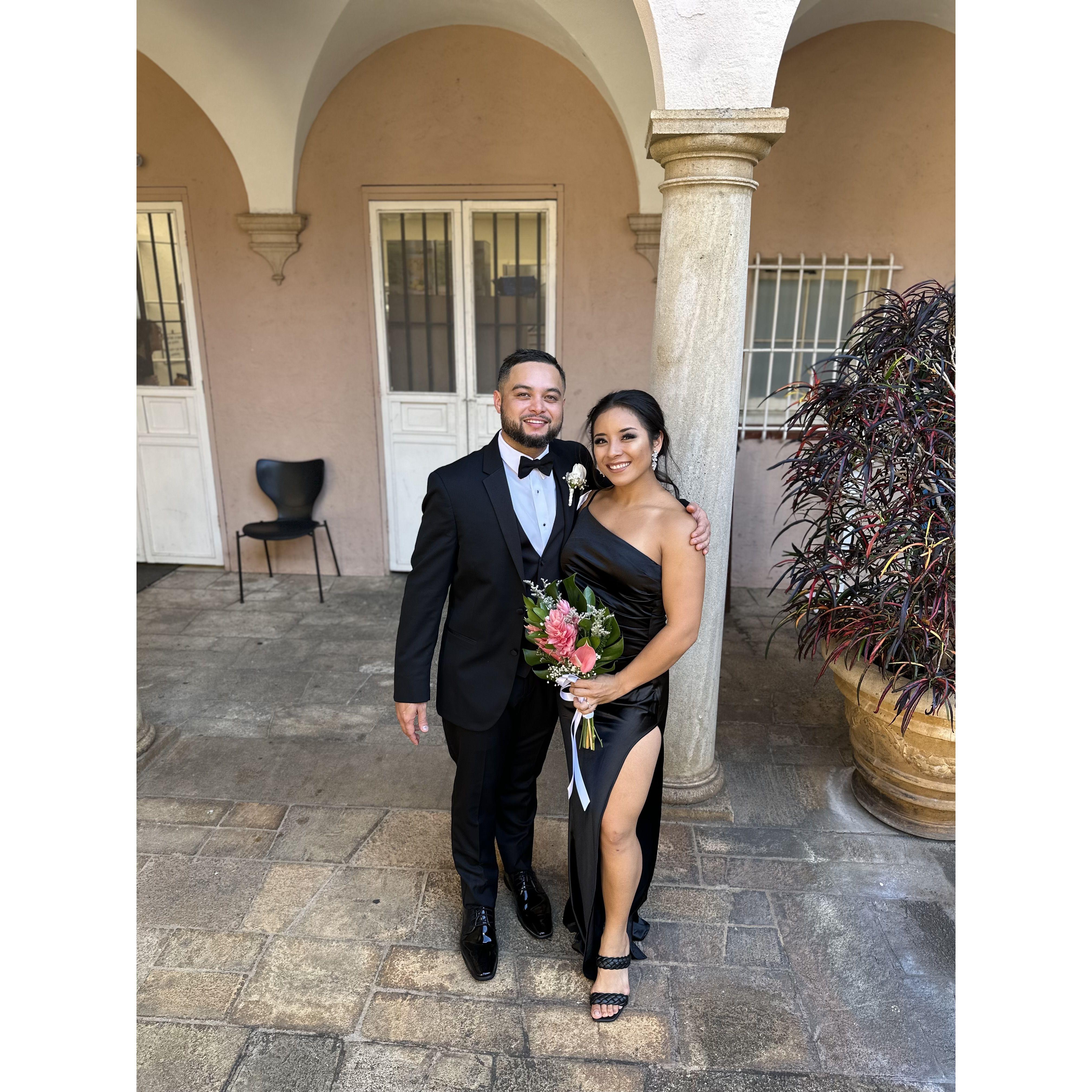 Groomsman and Bridesmaid at our friend Jenna and Mike's Wedding - July 2023