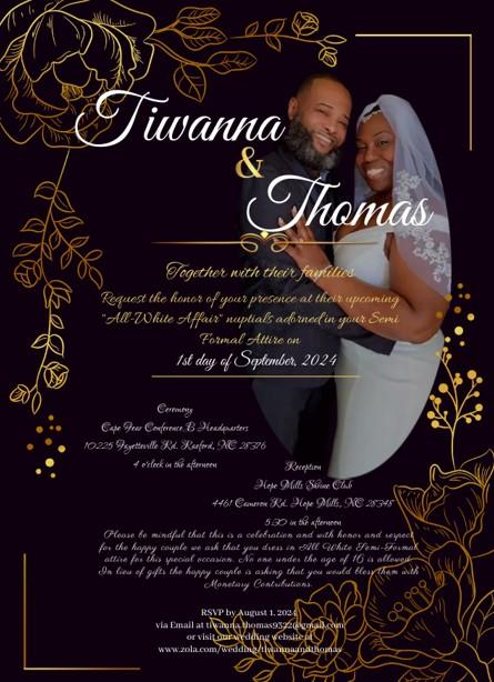 The Wedding Website of Tiwanna Puryear and Thomas Elder
