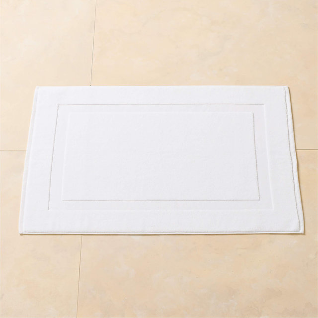 Matin Organic Cotton White Bath Mat 24"x36"