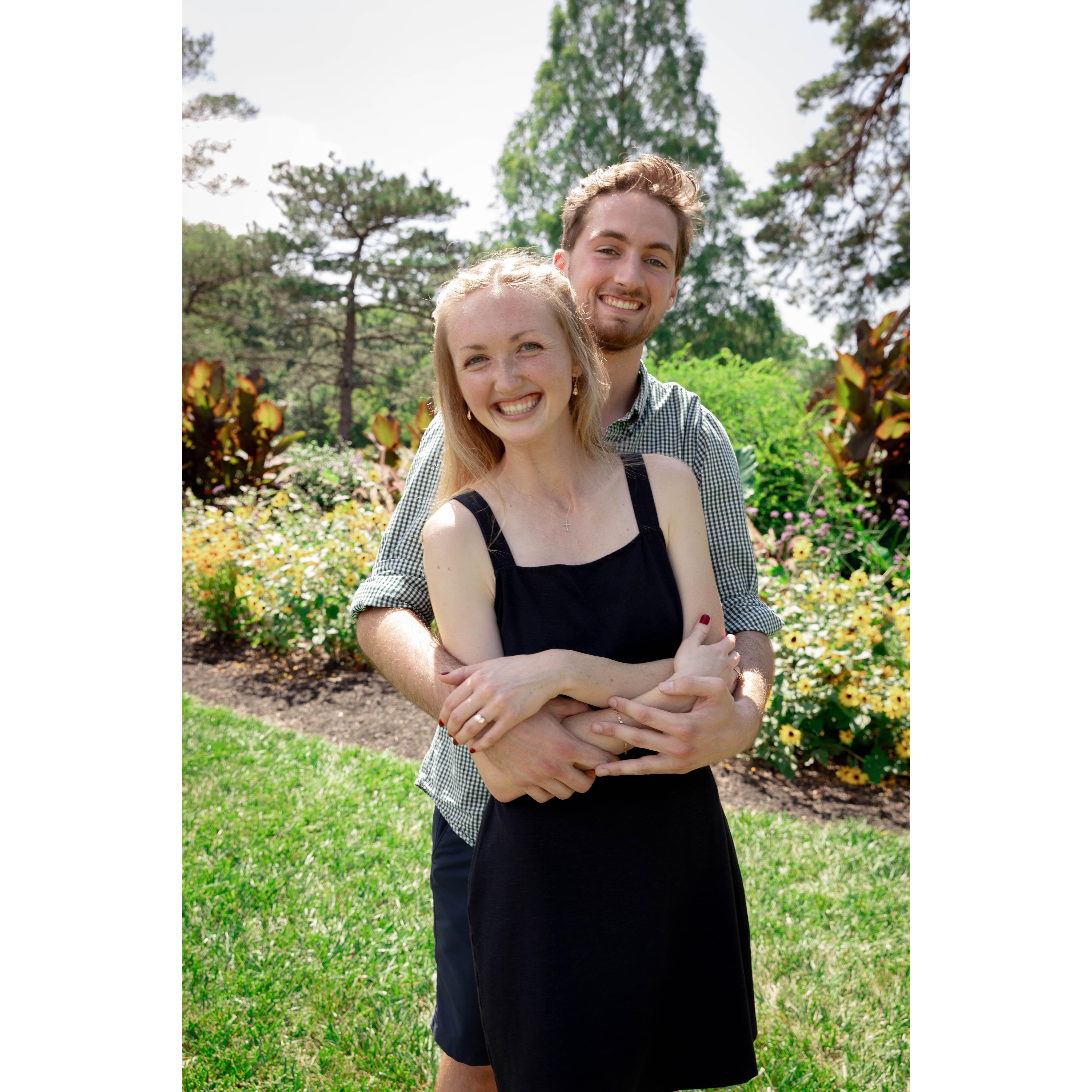 Mere minutes after Hannah said yes!