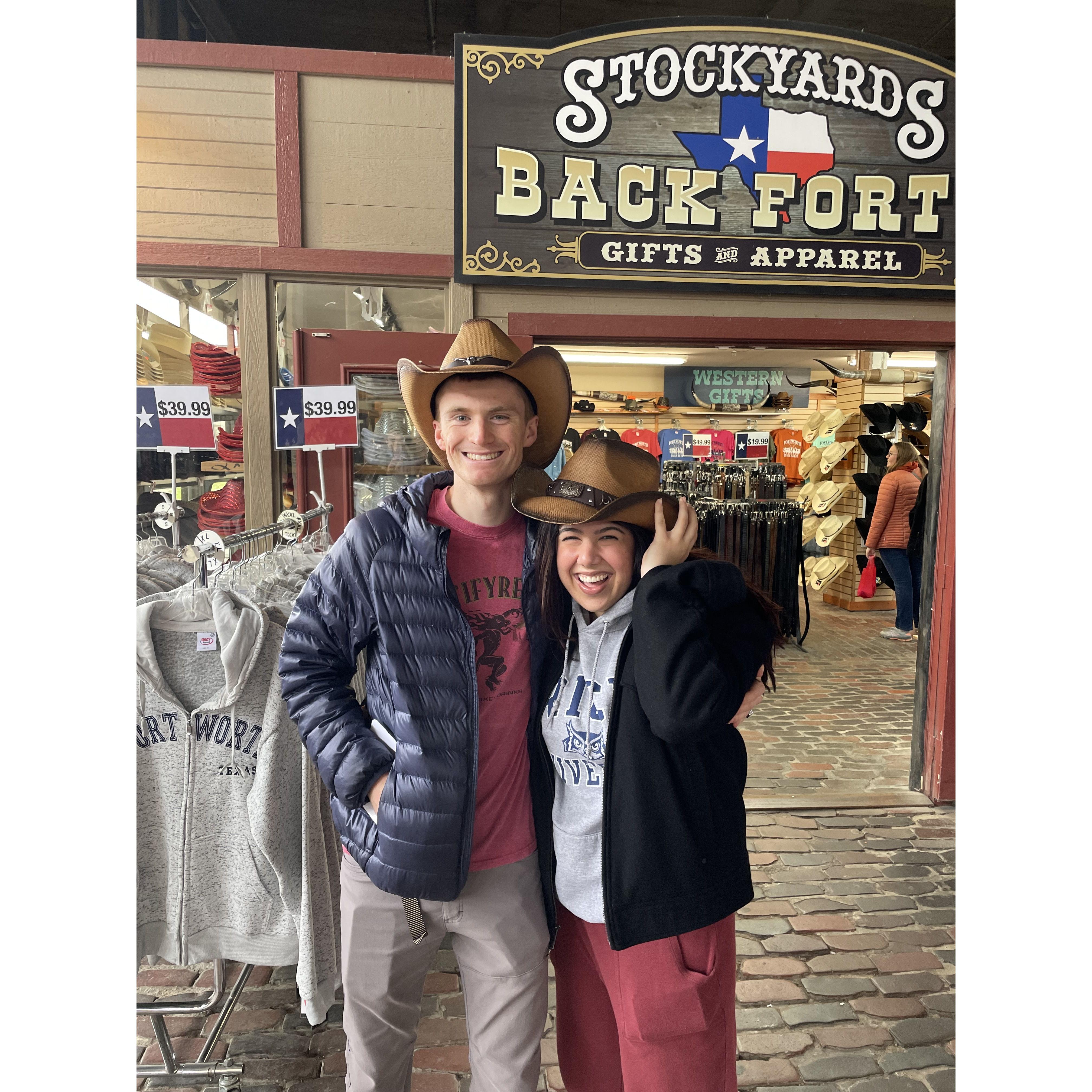 (February 2023) After buying cowboy hats on a trip to Dallas, TX to visit the best man ๐ค