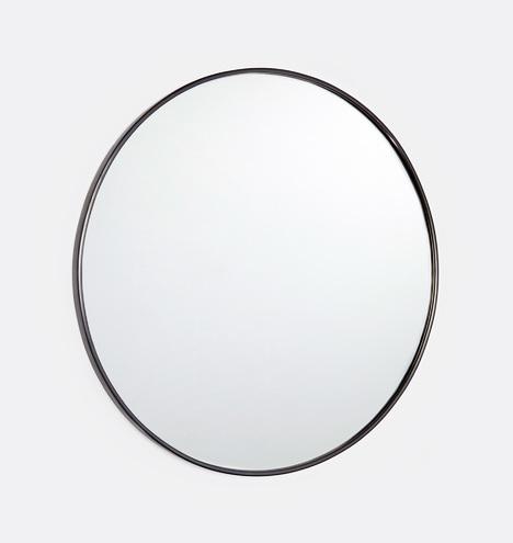 Round Metal Framed Mirror