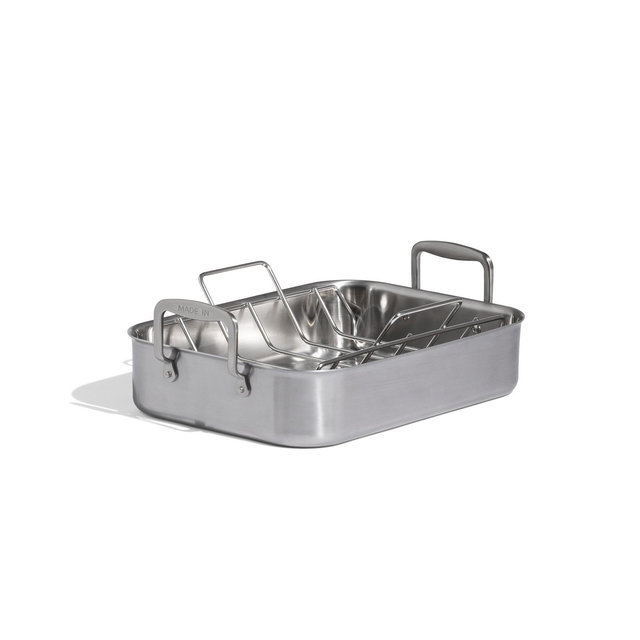 Made In Stainless Steel Clad 17" Roasting Pan
