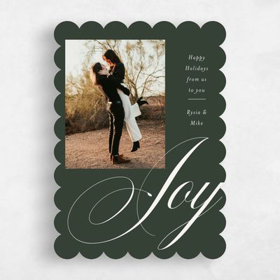 Green Scalloped Holiday Card - Hampstead