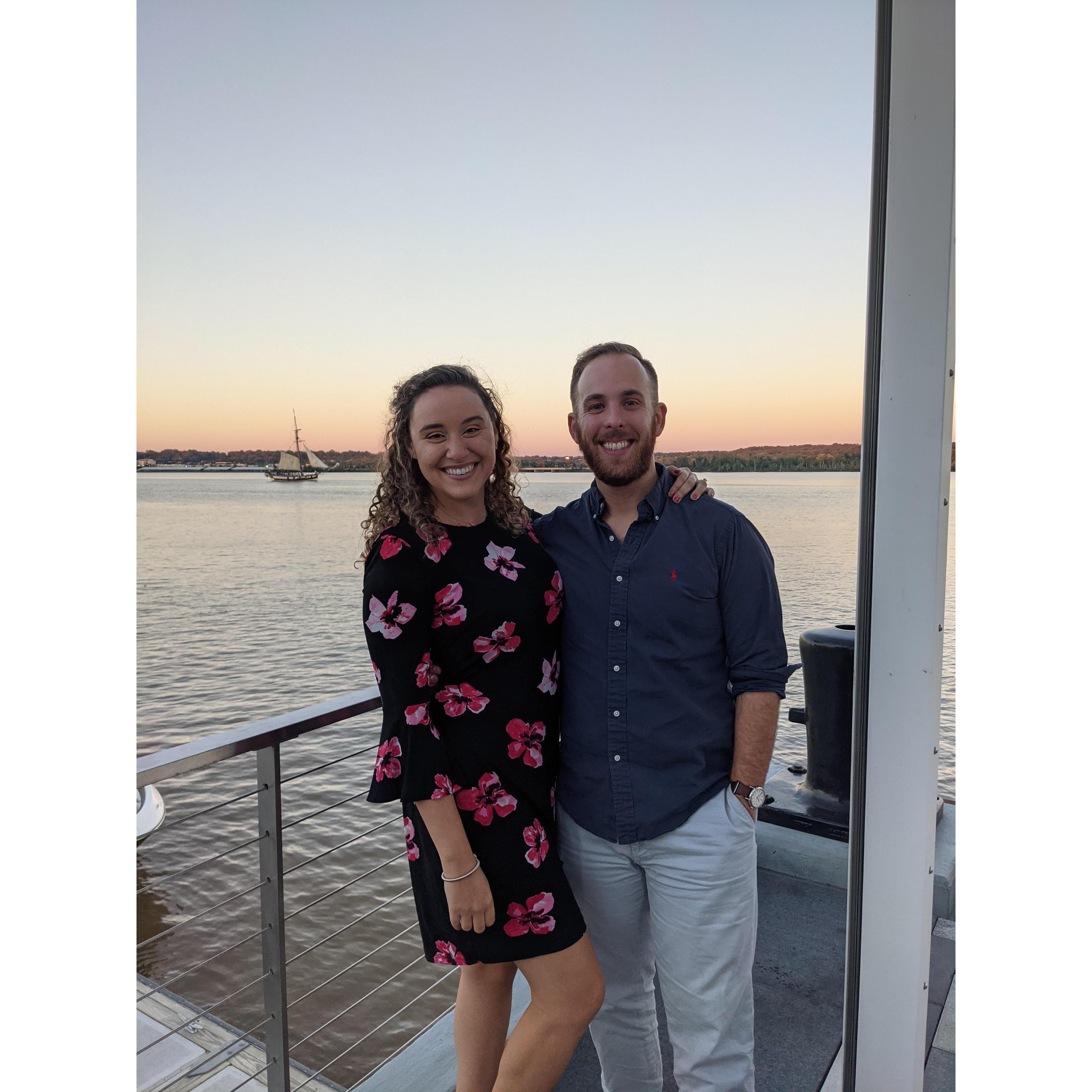 A recent sunset in Old Town, Alexandria, this photo was taken only a short walk from the site of our first date.