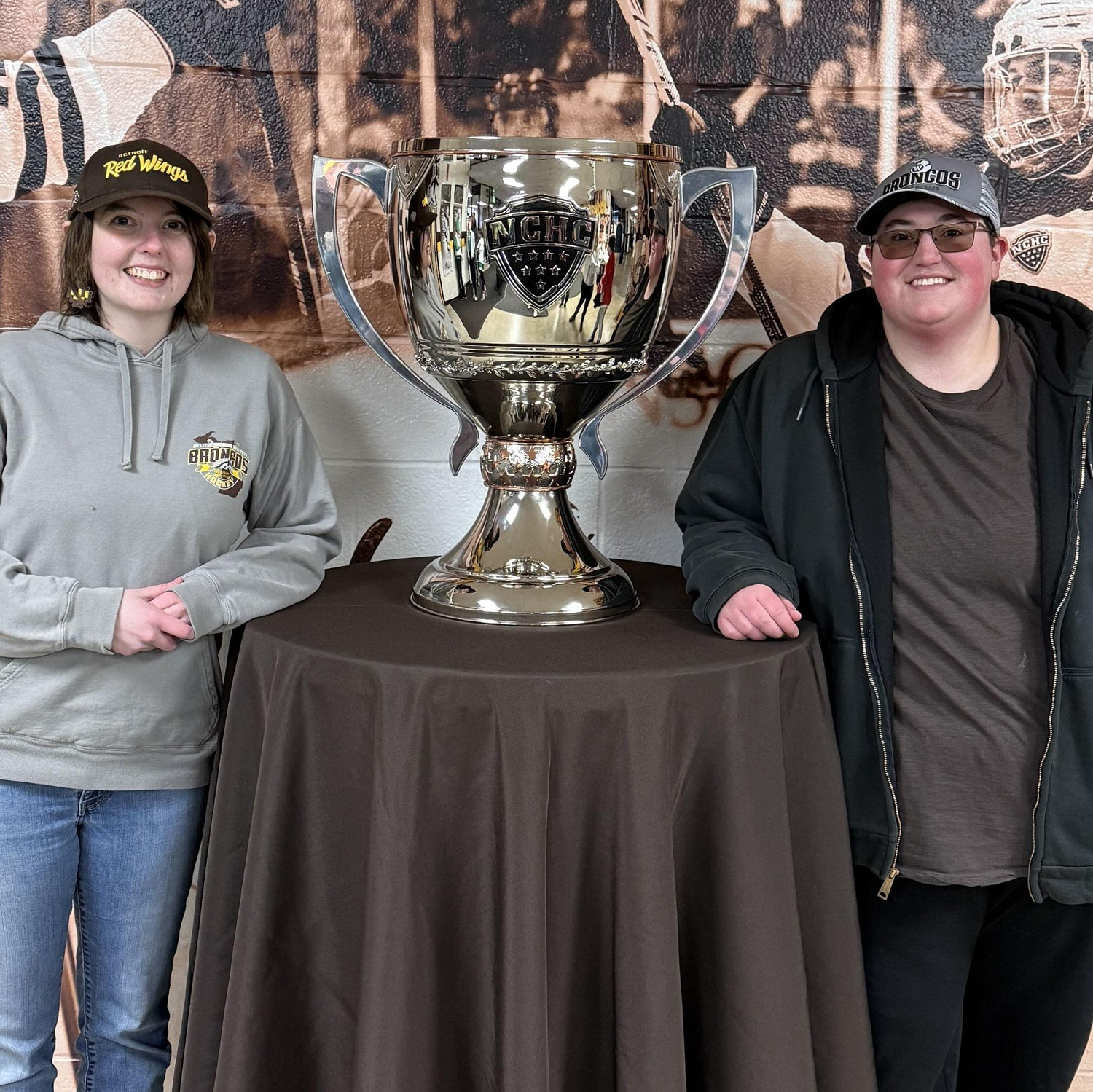 Celebrating WMU's historic Penrose Cup win! Lawson Arena, April 2025.