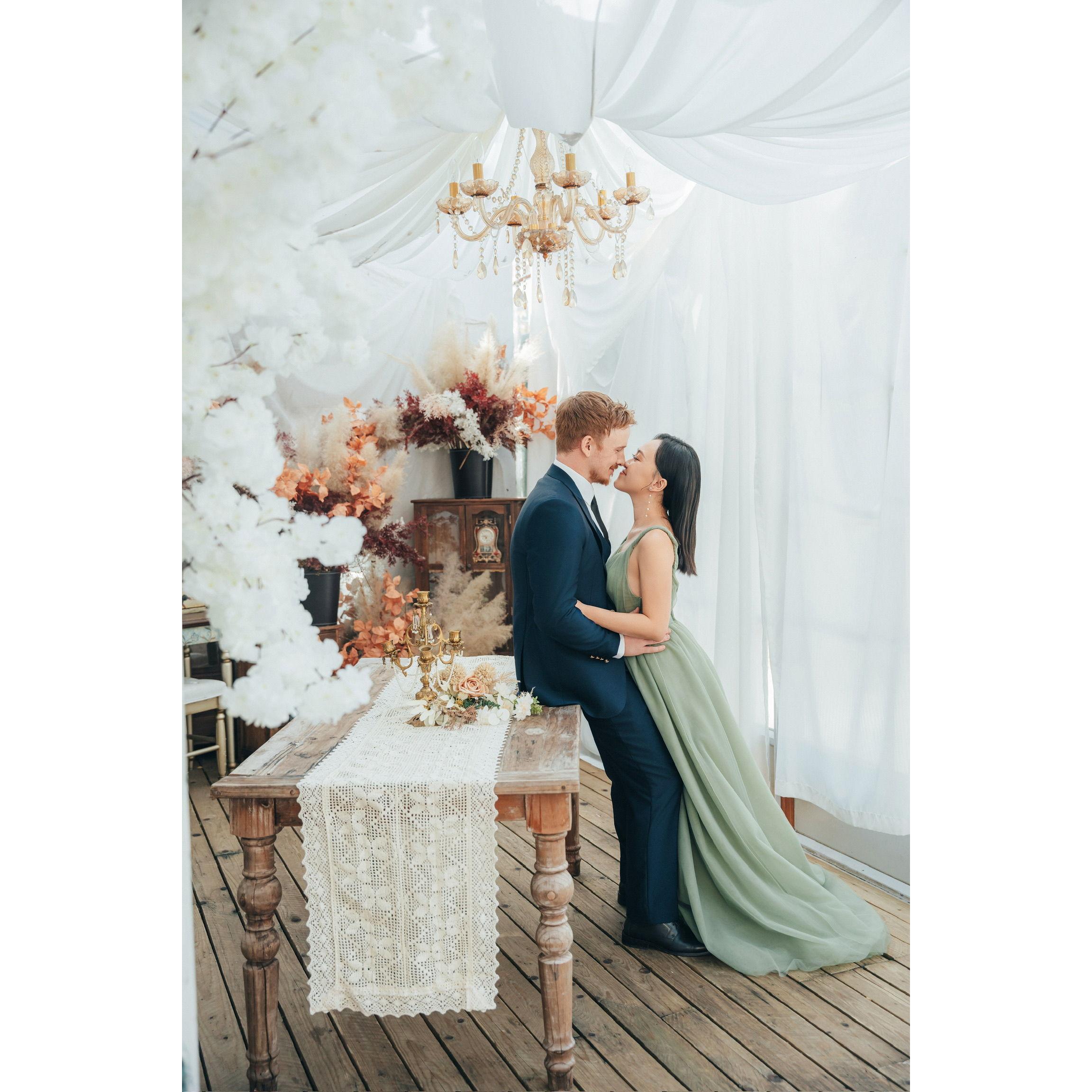Year 12. Almost kissed for the first time during our wedding photoshoot in Hong Kong
