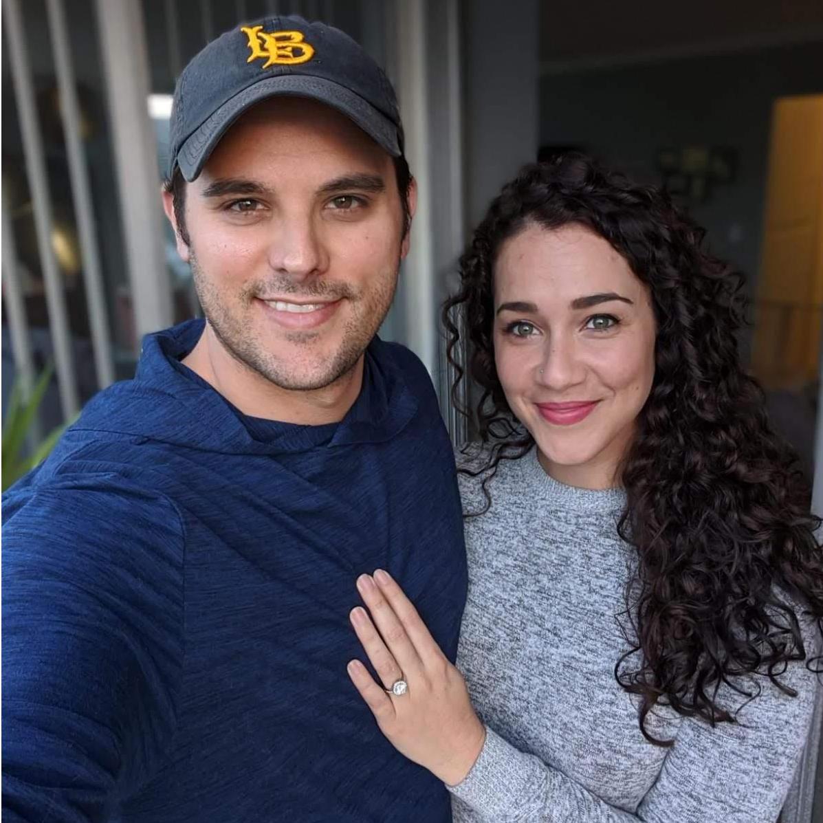The day we got engaged - quarantined together in LB