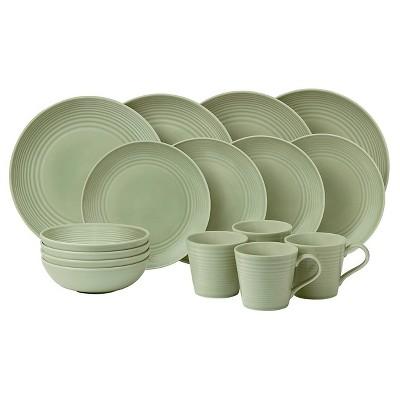 Product description page - Gordon Ramsay by Royal Doulton® Maze Stoneware 16pc Dinnerware Set Sage