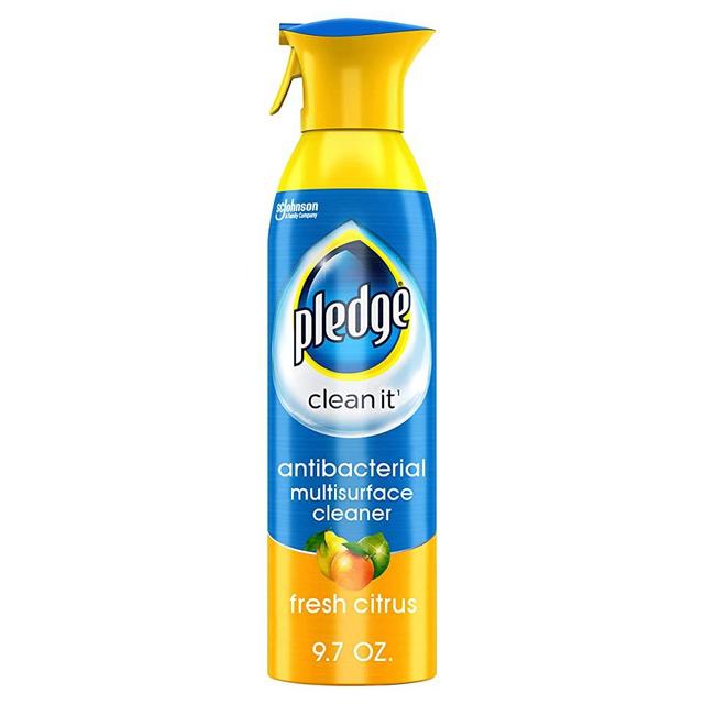 Pledge Antibacterial Multisurface Cleaner Spray, Fresh Citrus - Household Antibacterial Spray, 9.7 oz, Packaging May Vary