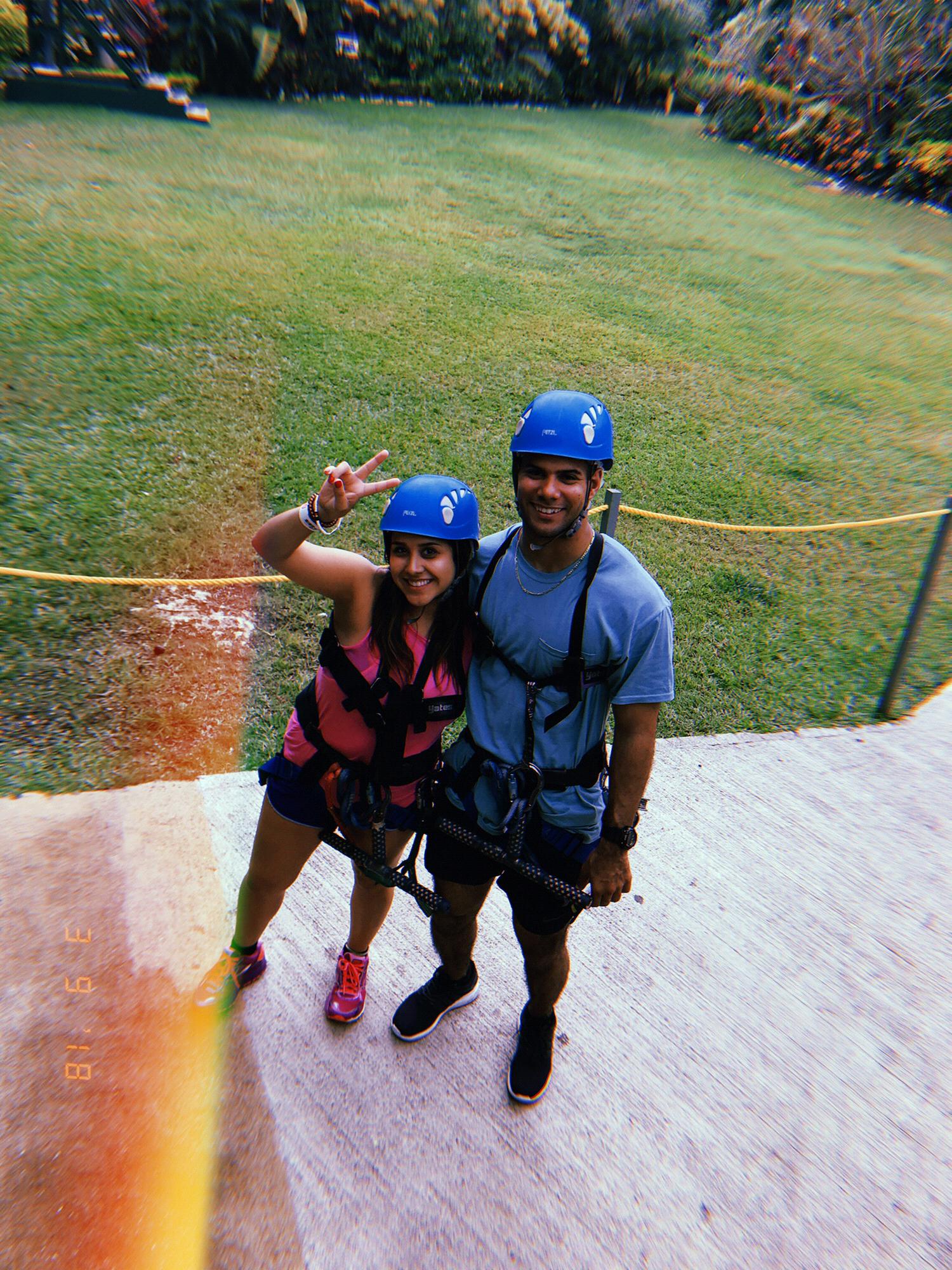 Zip lining in Jamaica