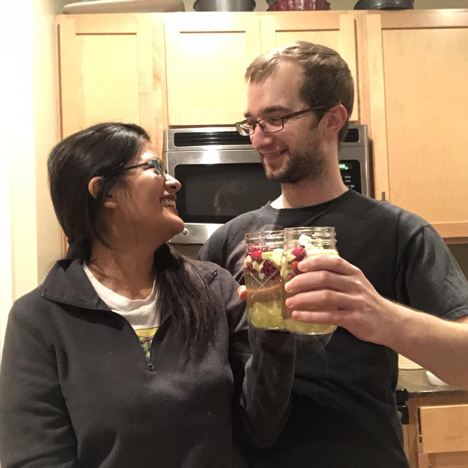 Our first Christmas together in our apartment in Grand Forks, North Dakota