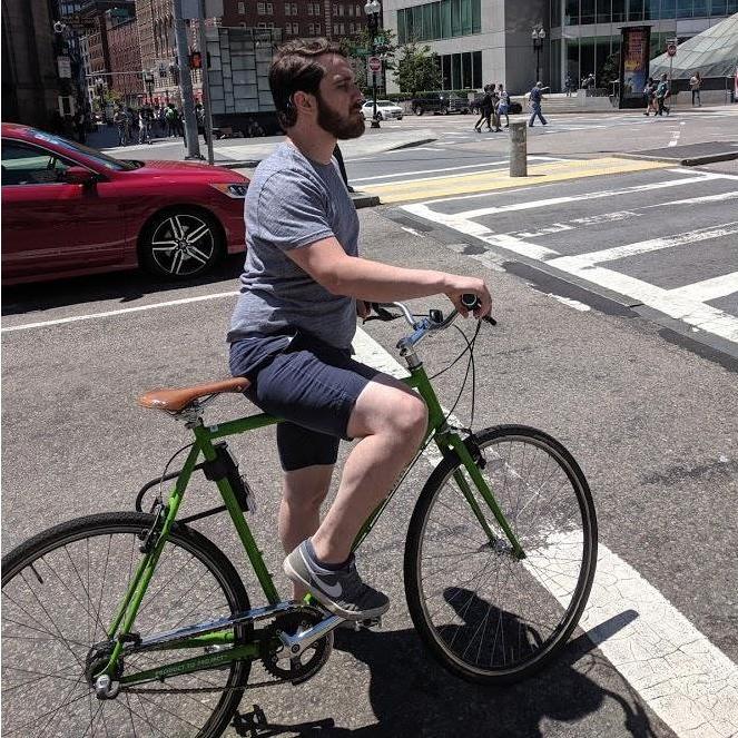 Biking the city of Boston in the summer of 2019.