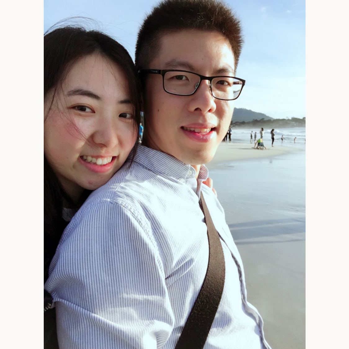 On the beach at Carmel-by-the-sea, Monterey.