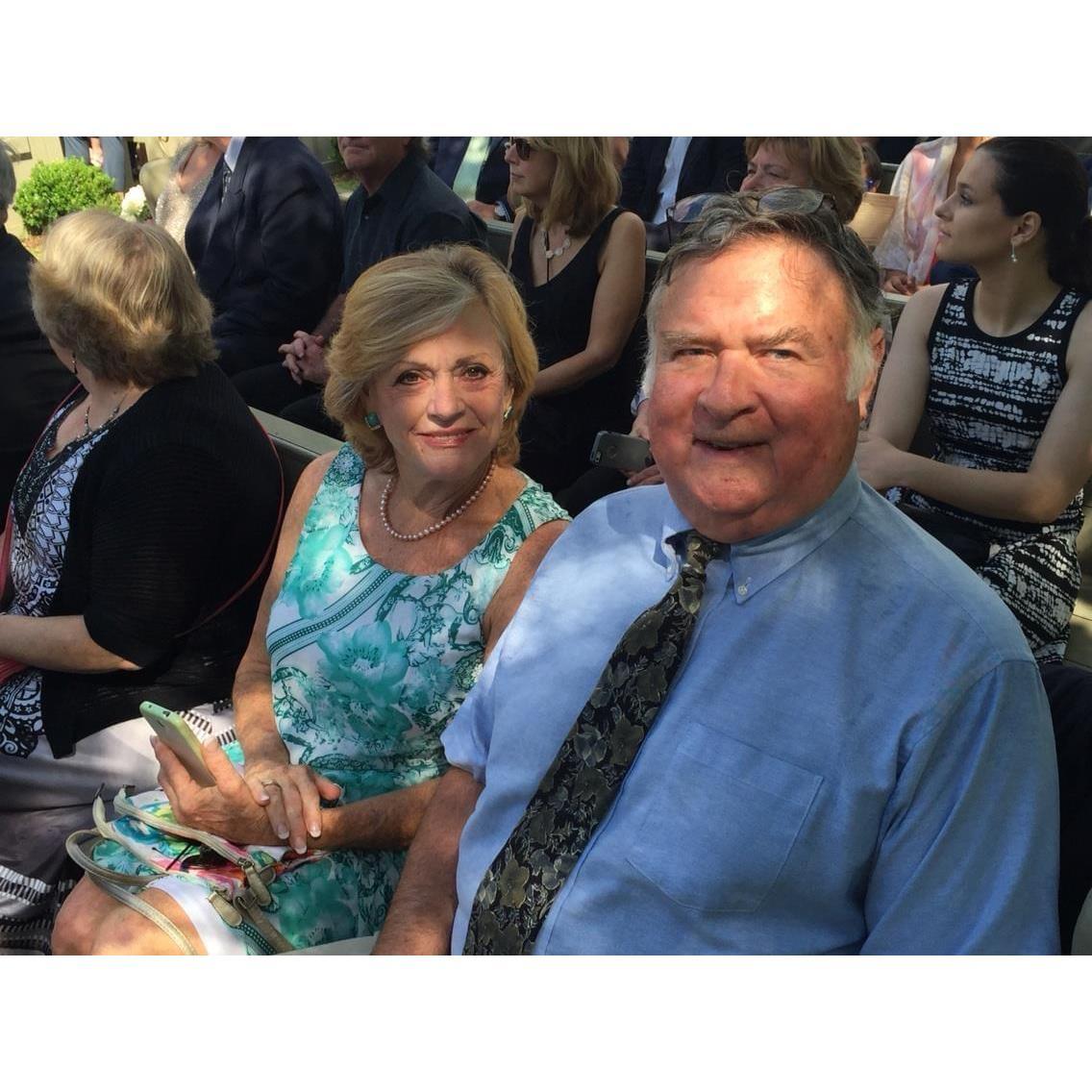 Jeanne's Dad, Walt Costello, and his wife, Jane Bruce. Sadly, Jane just passed away on July 15th and we are in shock. My dad is unable to attend due to ongoing health issues, but he is graciously hosting the family dinner on Friday. My dad is a Marine fighter pilot and rocket scientist.