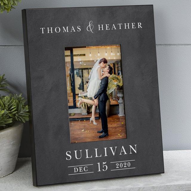 Moody Chic Personalized Wedding Picture Frame, Couples Gifts, Wedding Gifts