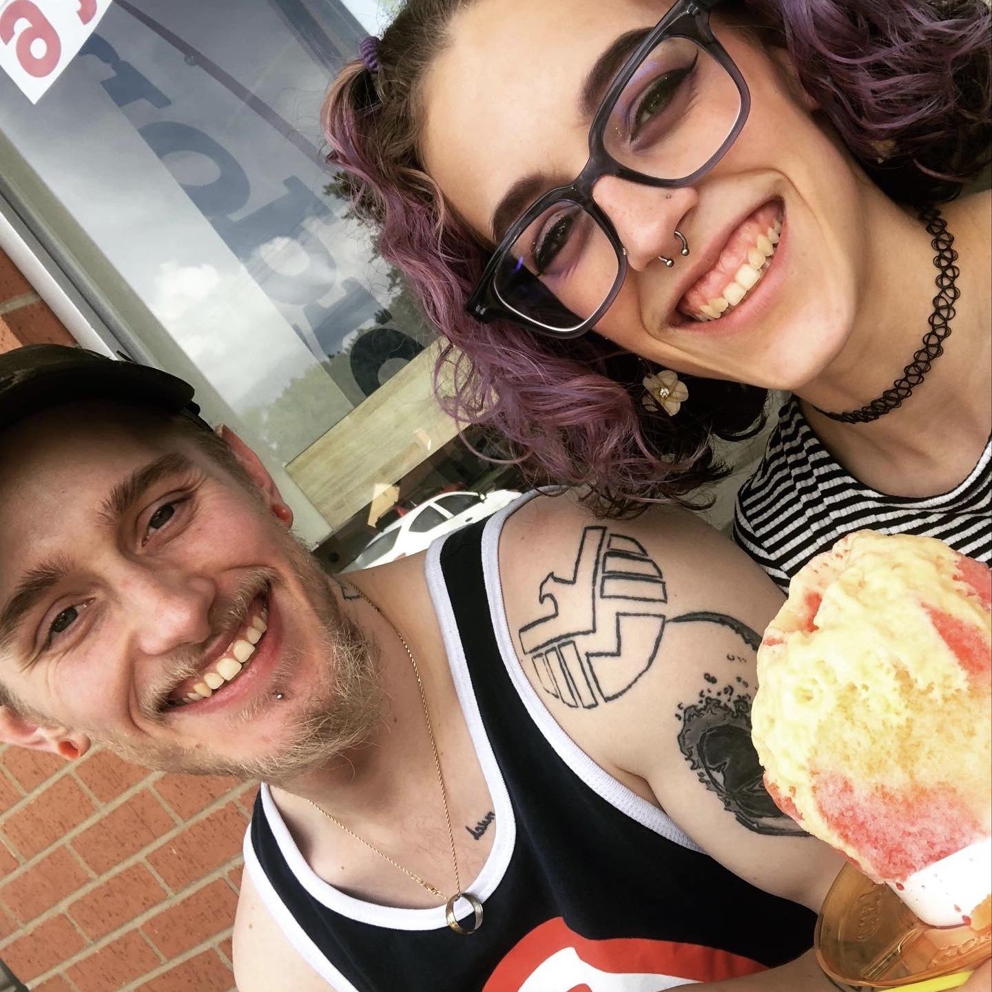 Big KC snow cone smile!