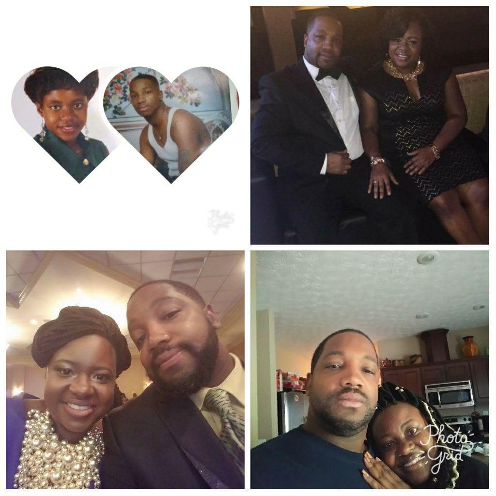 Top left pictures are both of us when I was in high school in the 10th grade and the one to the right of Ronald when he was fresh in the military and he was on his first duty tour in Korea.