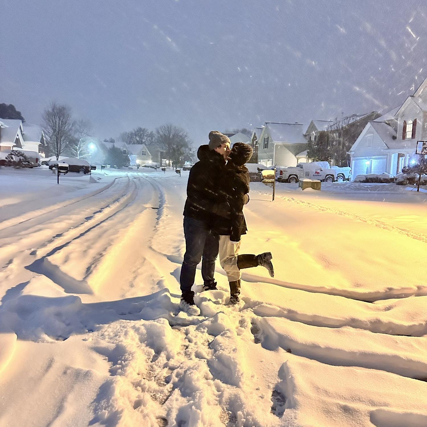 Snow + him + me = perfect ❄️❤️