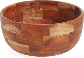 at Home Large Wood Serving Bowl