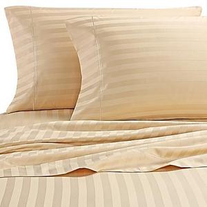 Wamsutta® Damask Stripe 500-Thread-Count PimaCott® King Sheet Set in Honey