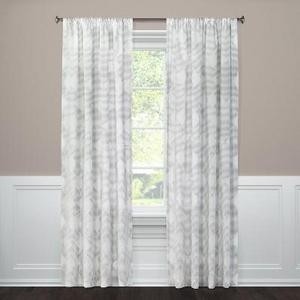 Clipped Sheer Curtain Panel Gray/White (54"x84") - Threshold™
