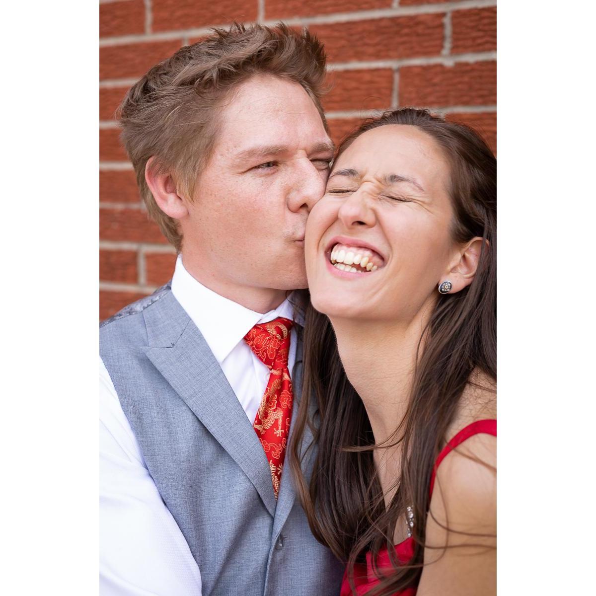 Us being silly at a friend's wedding. All of the photos were taken by the lovely Hannah Newsham, Josh's sister.