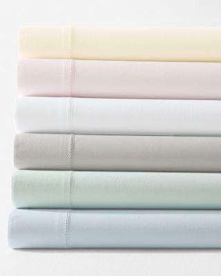 Solid Hemstitched Supima® Percale Bedding