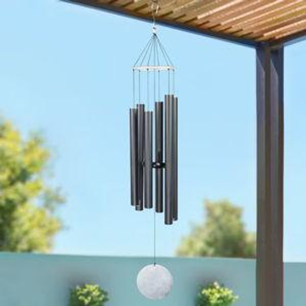 Style Selections 35.98-in Black Metal Wind Chime