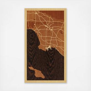 LA Wood-Inlay Map