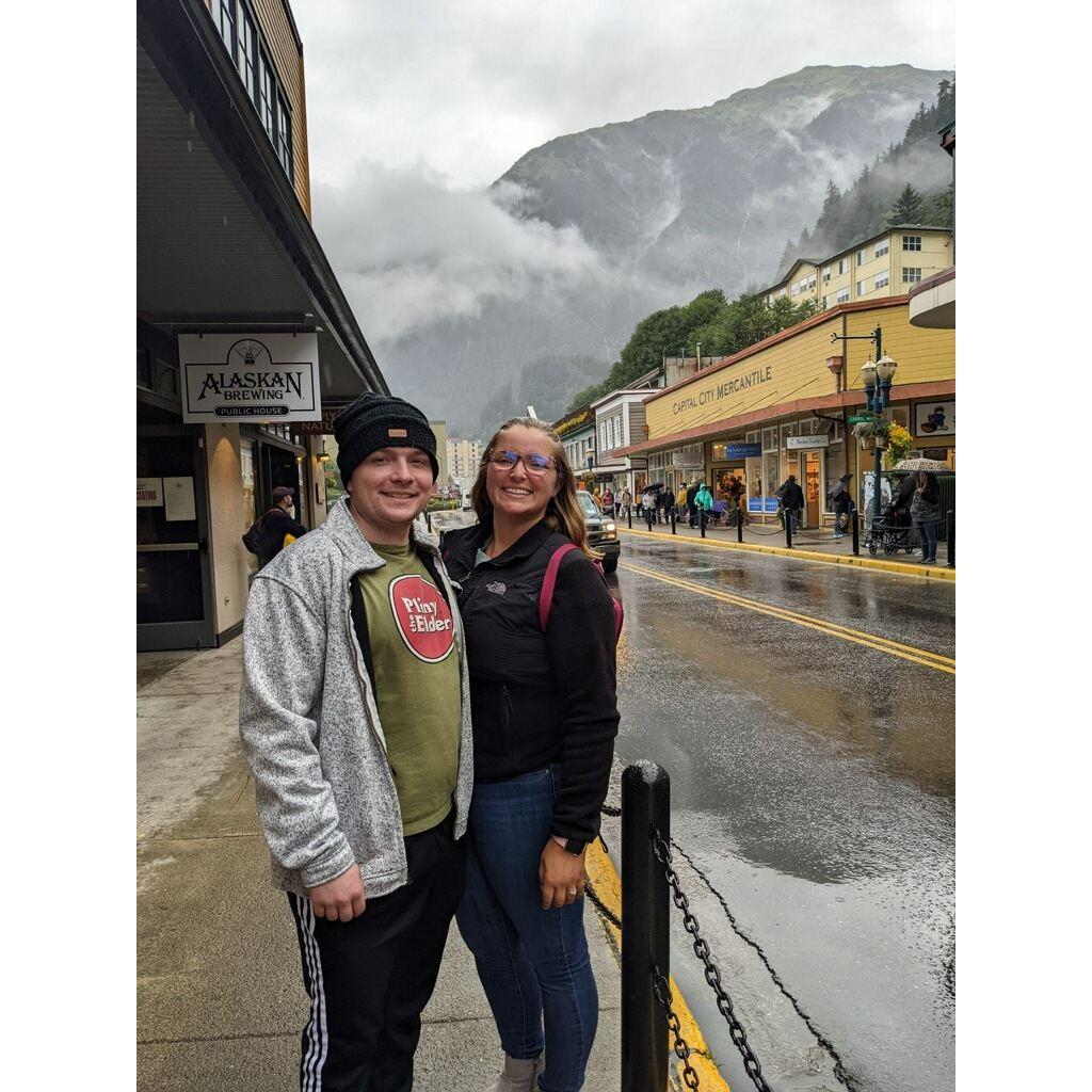 We went on a cruise to Alaska with Spencer's family. This was taken in Juneau.