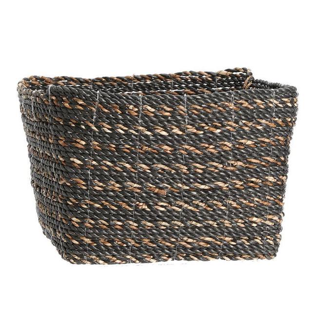 Asher Utility Basket, Charcoal/Natural