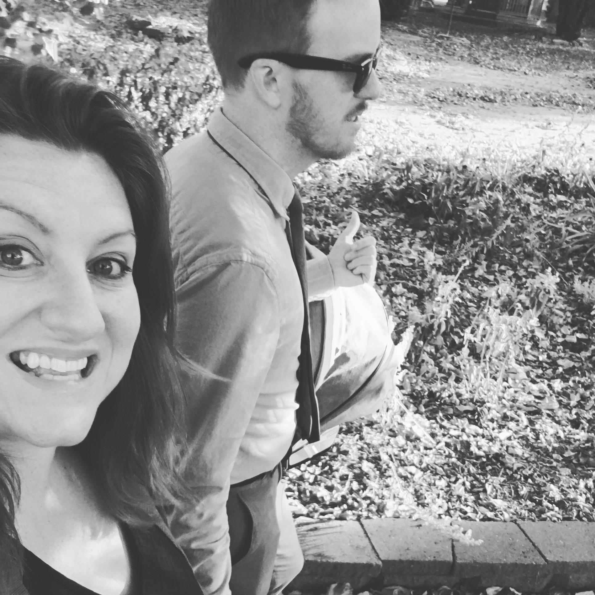 At a park in Marion getting Hailey's Homecoming pics done. We decided to dress up too