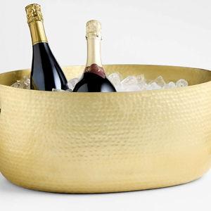 Bash Gold Beverage Tub + Reviews | Crate & Barrel