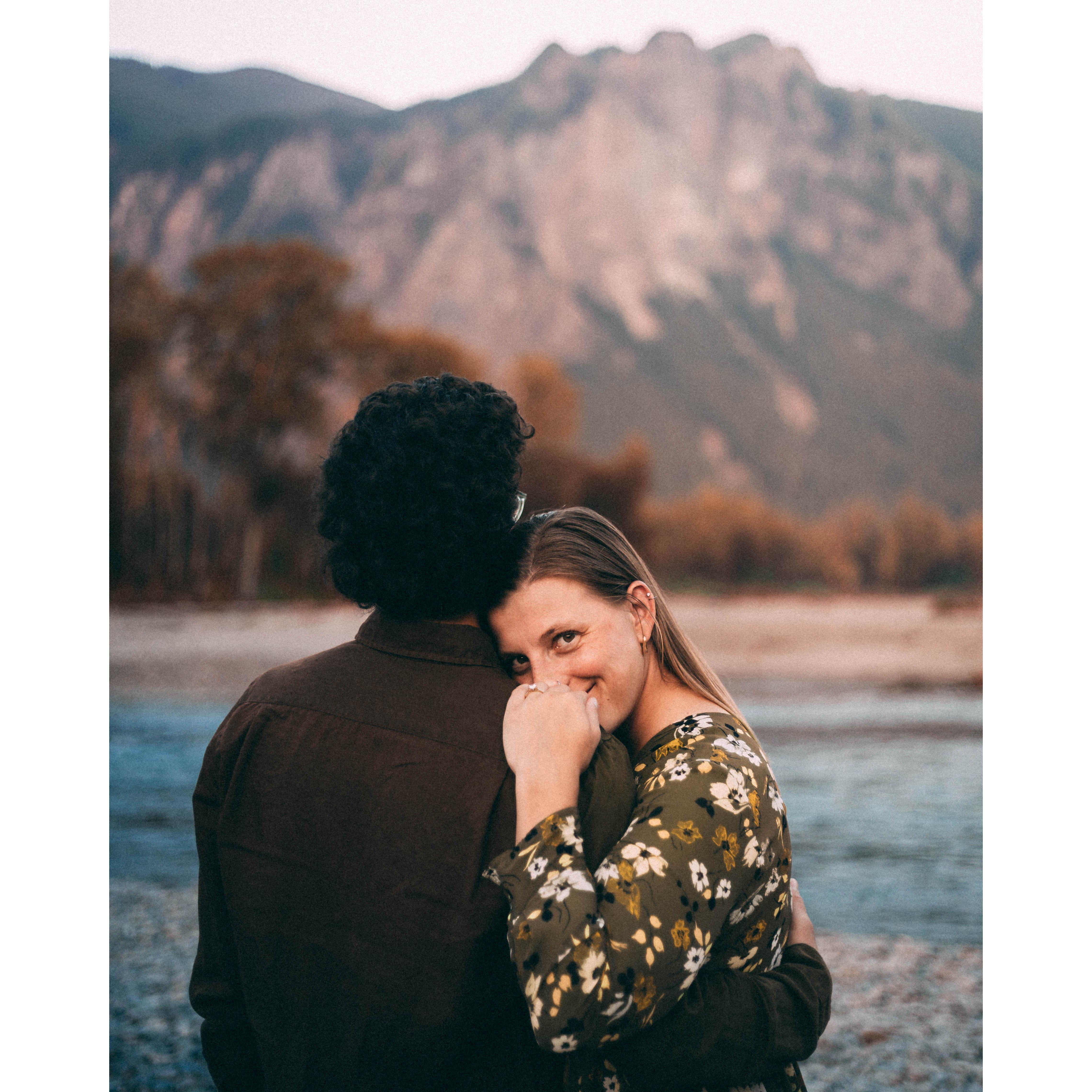By the Snoqualmie River under Mt. Si.
