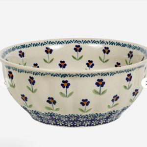 Polish Pottery - 9" Bowls - Forget Me Not