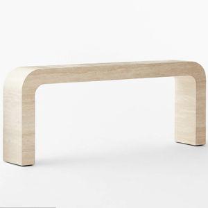 Crescent 80" Travertine Console Table | CB2