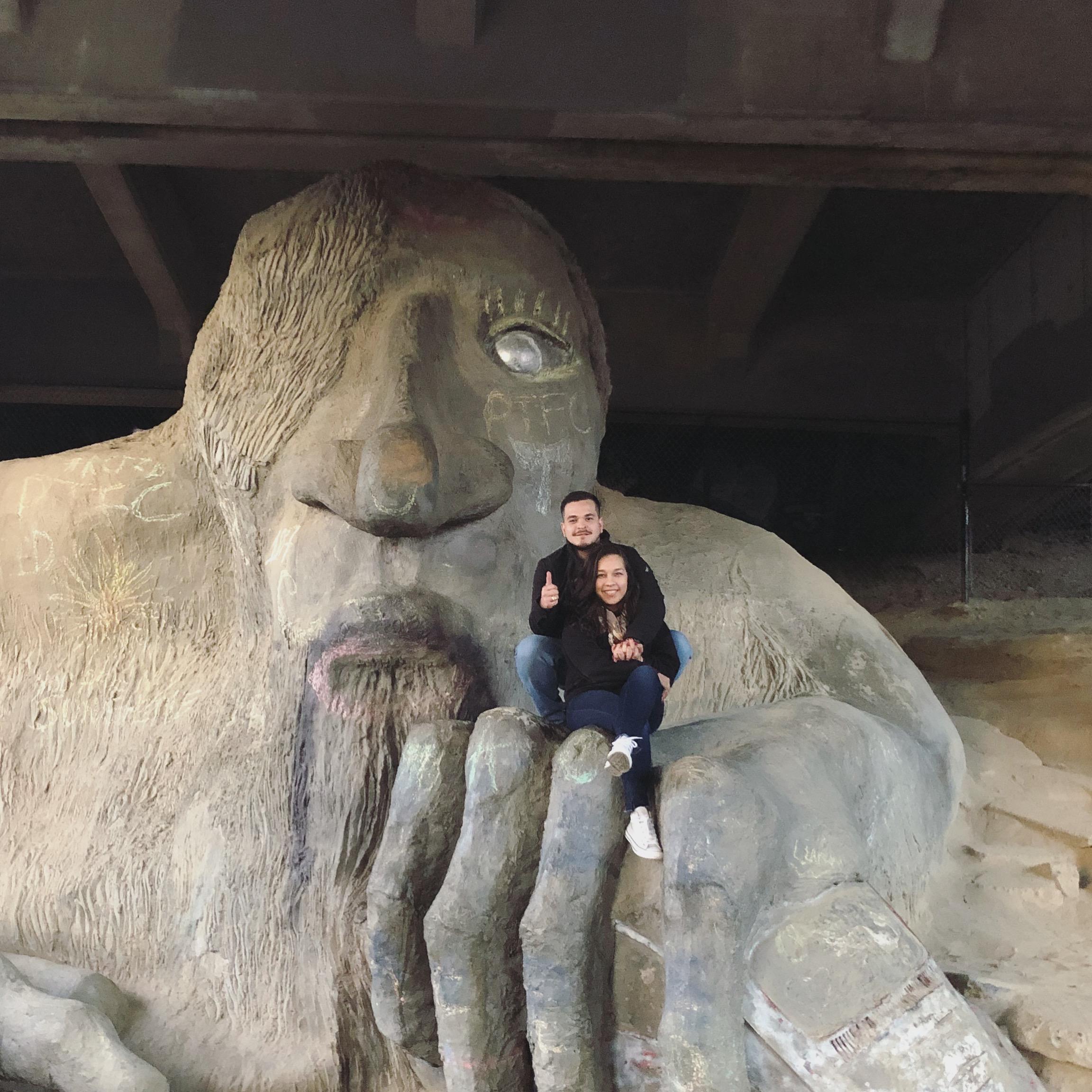 Troll bridge in Seattle, Washington.